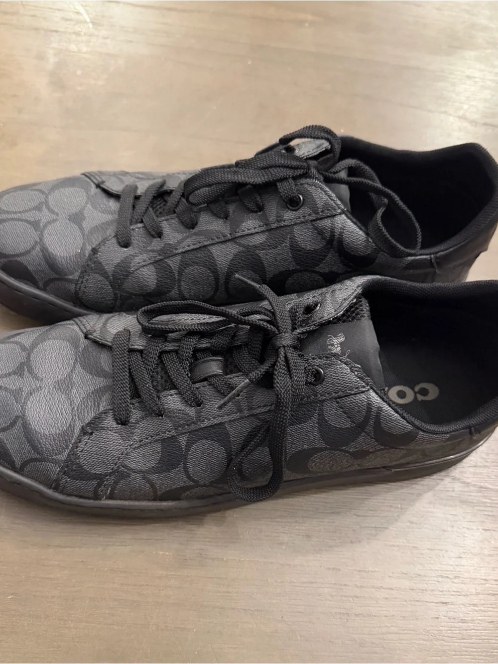 Coach Men's Black Signature Low-Profile Sneaker